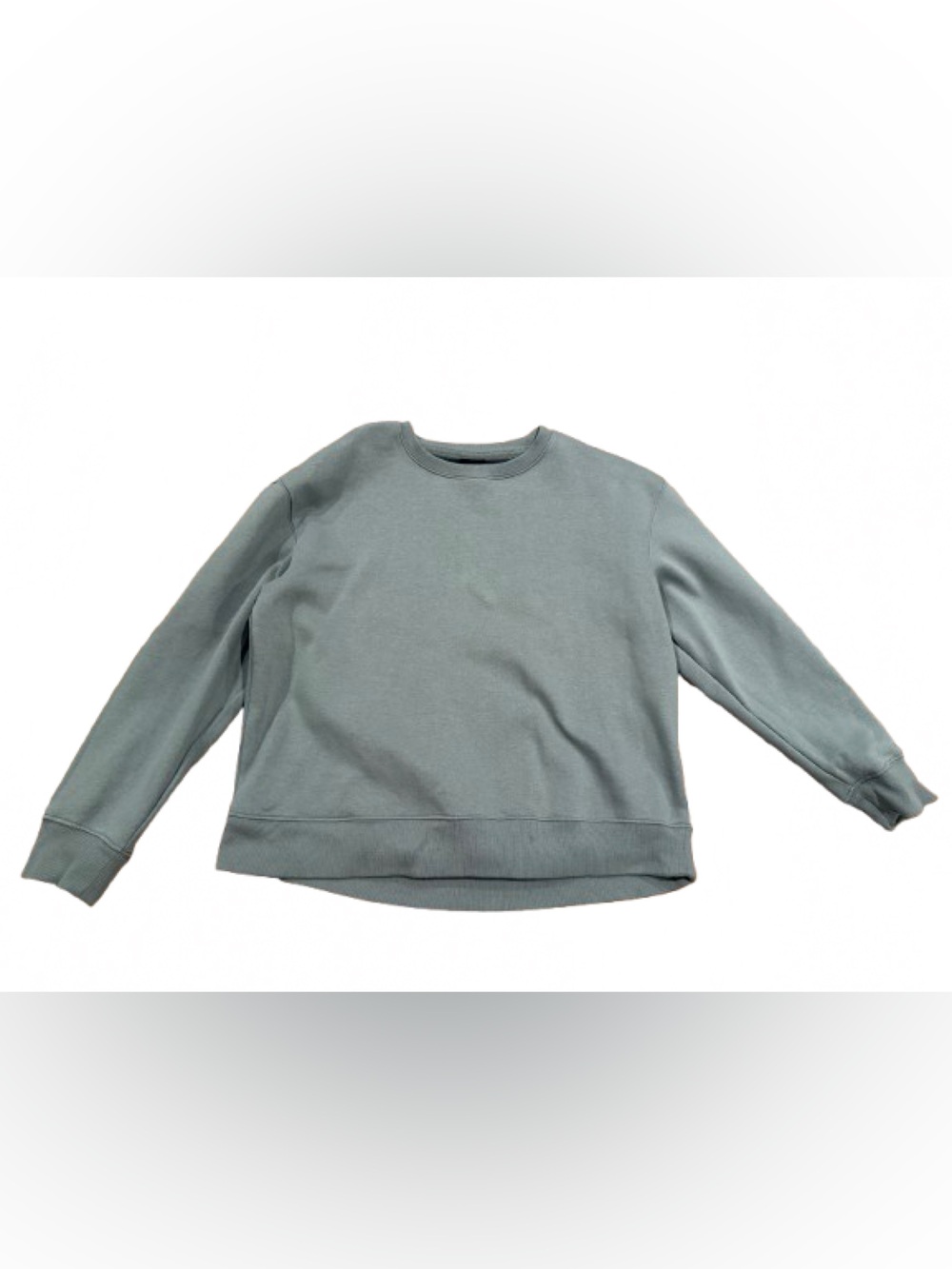Athletic Works Women Light Slate Crewneck 
 Soft Blue-Green Size Medium